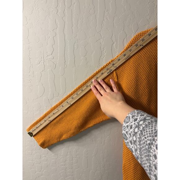 Free People Beach Sz XS Hailee Yellow‎ Waffle Knit Oversized Pullover Sweater - Picture 5 of 8